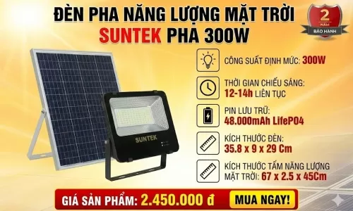 đèn led năng lượng mặt trời 300W
