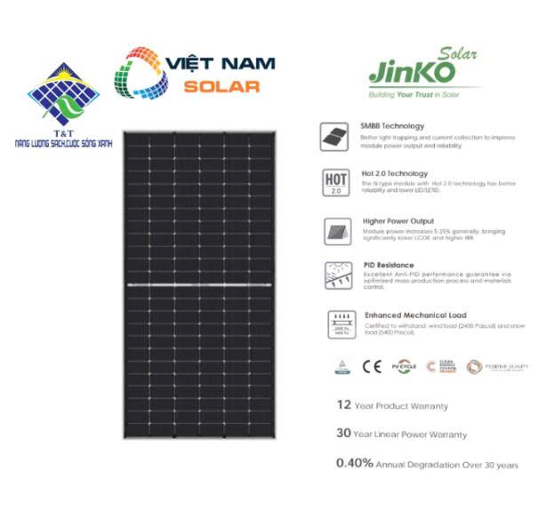 Tấm pin năng lượng mặt trời Jinko Tiger Neo 580W 