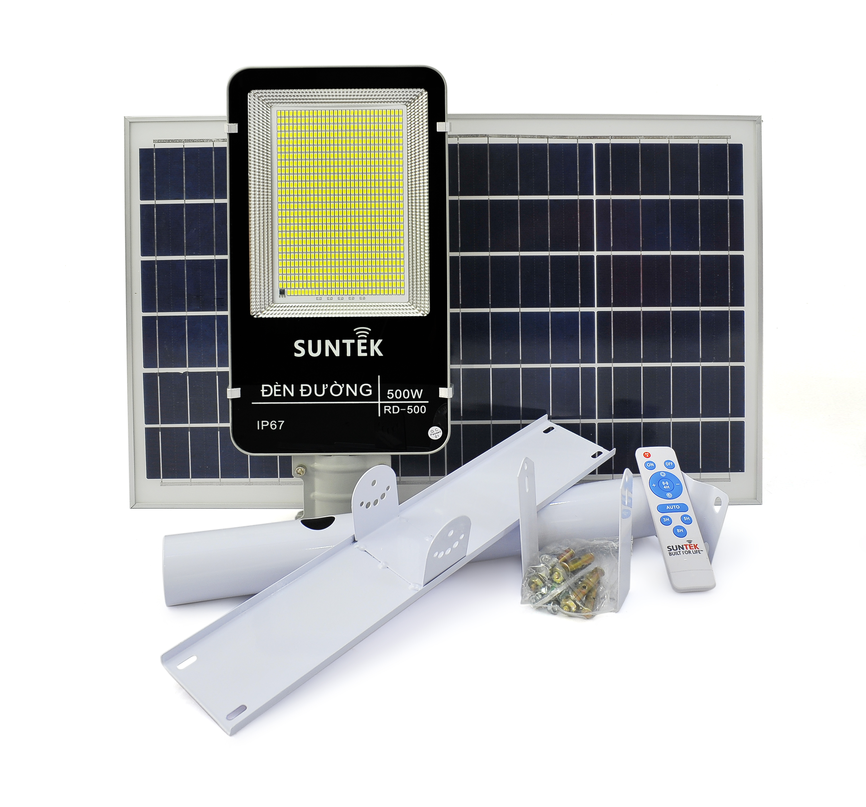 Bộ đèn đường năng  lượng mặt trời  .Model: RD-500,