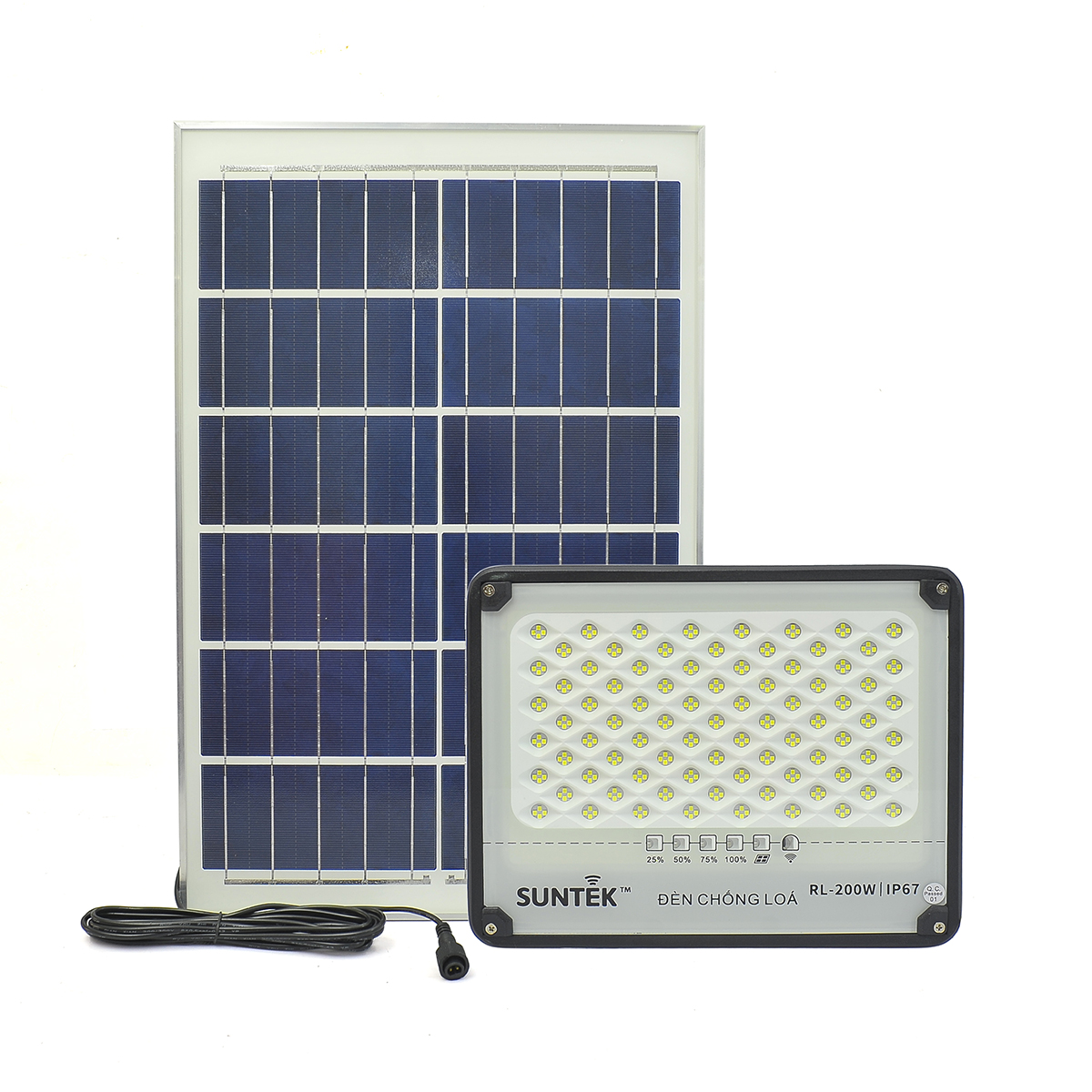 Bộ đèn pha led  chống lóa năng  lượng mặt trời  .Model: RL-200 