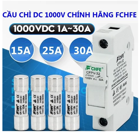 Cầu chì DC 1000V năng lượng mặt trời