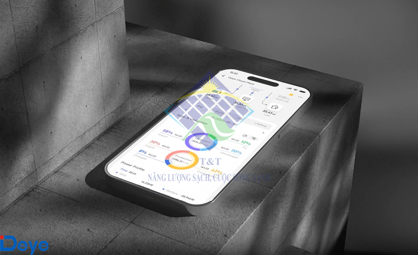 Inverter Deye với giám sát từ xa giúp tối ưu hóa năng lượng
