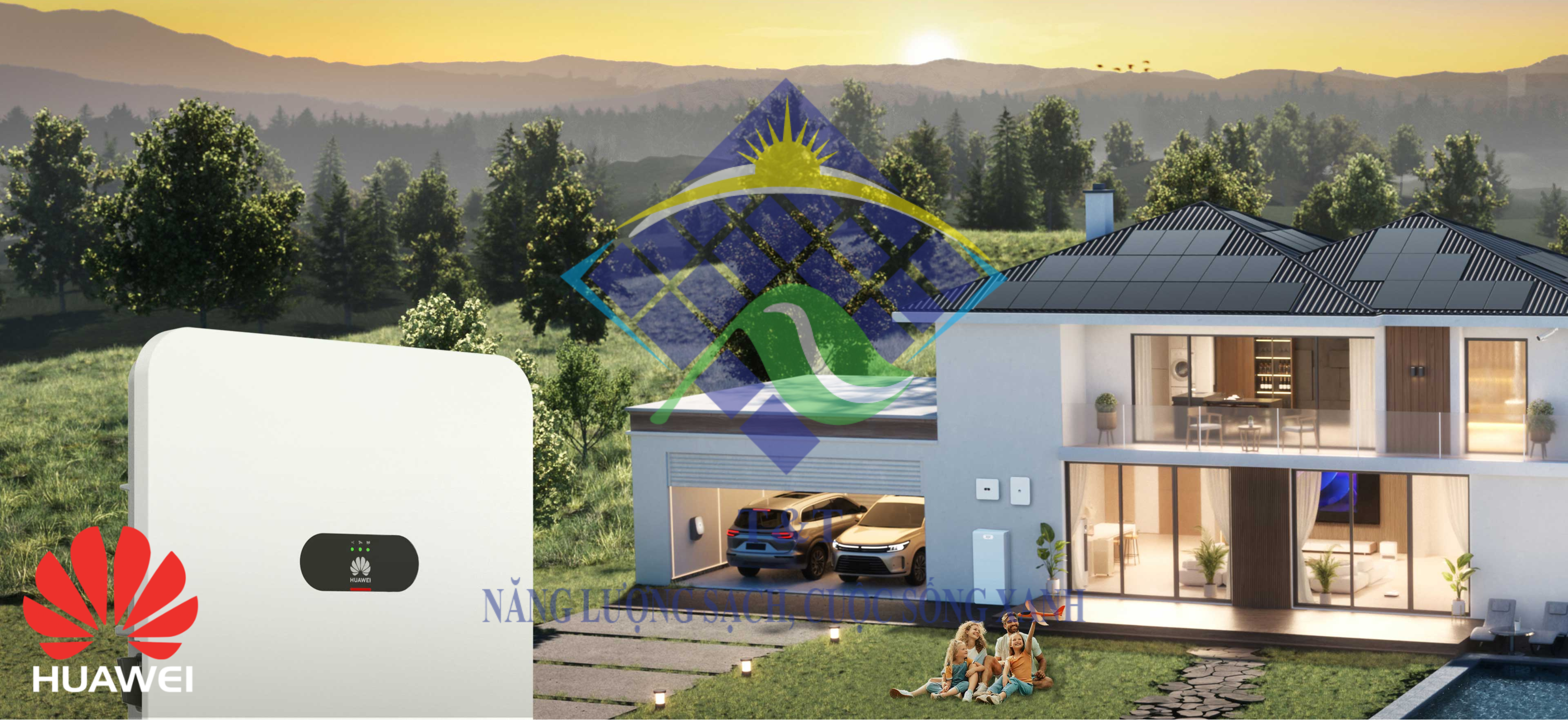 Lắp đặt Inverter Huawei cho hệ thống gia đình