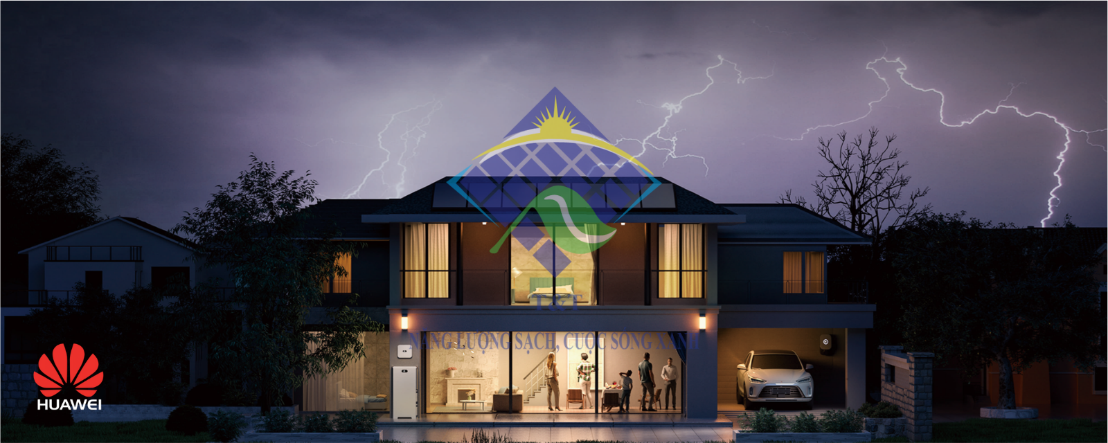 Lắp đặt Inverter Huawei cho hệ thống gia đình