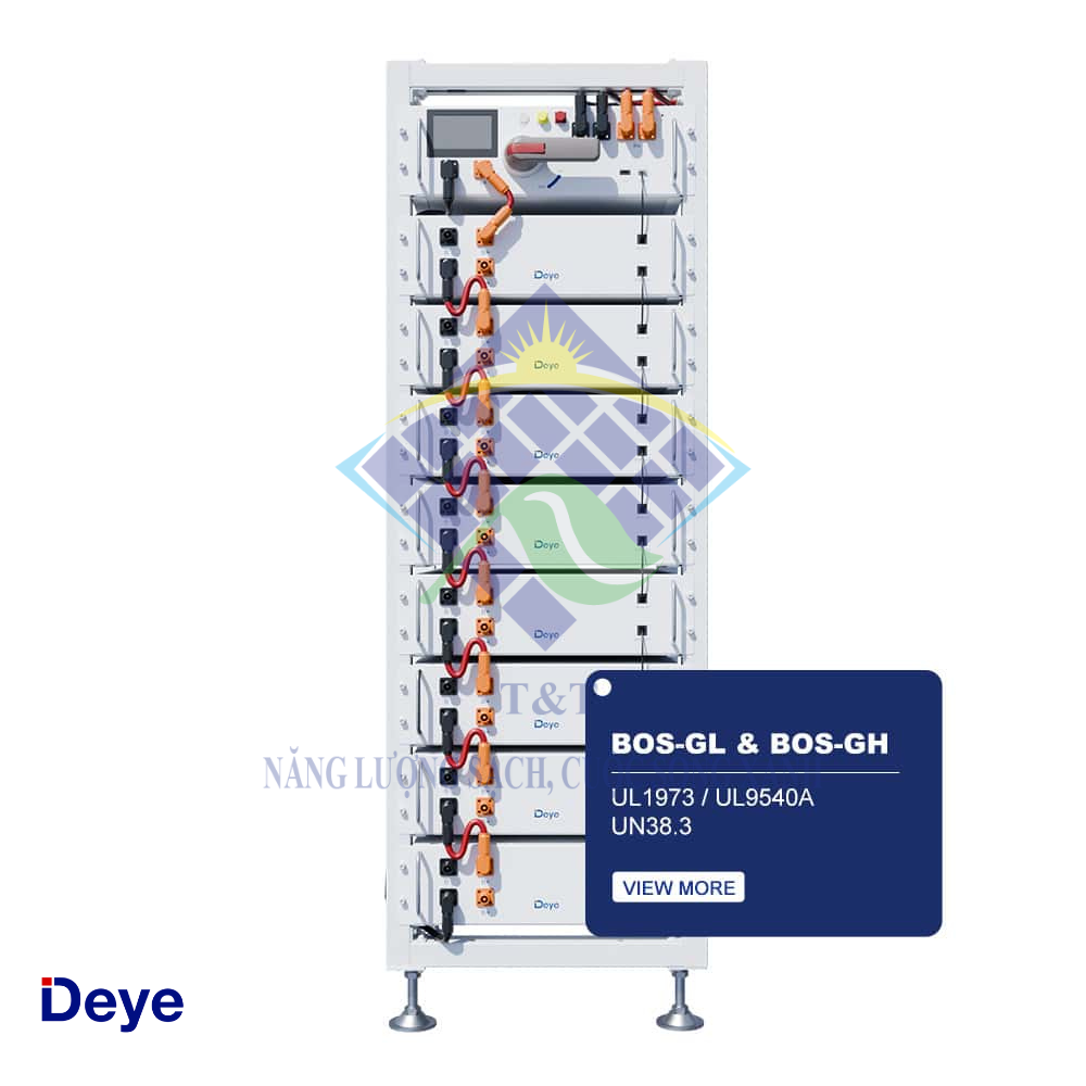 Pin lưu trữ Deye giúp tăng hiệu suất năng lượng