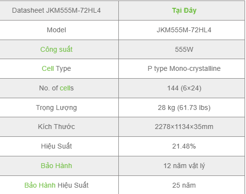 Pin mặt trời Jinko Solar 460Wp