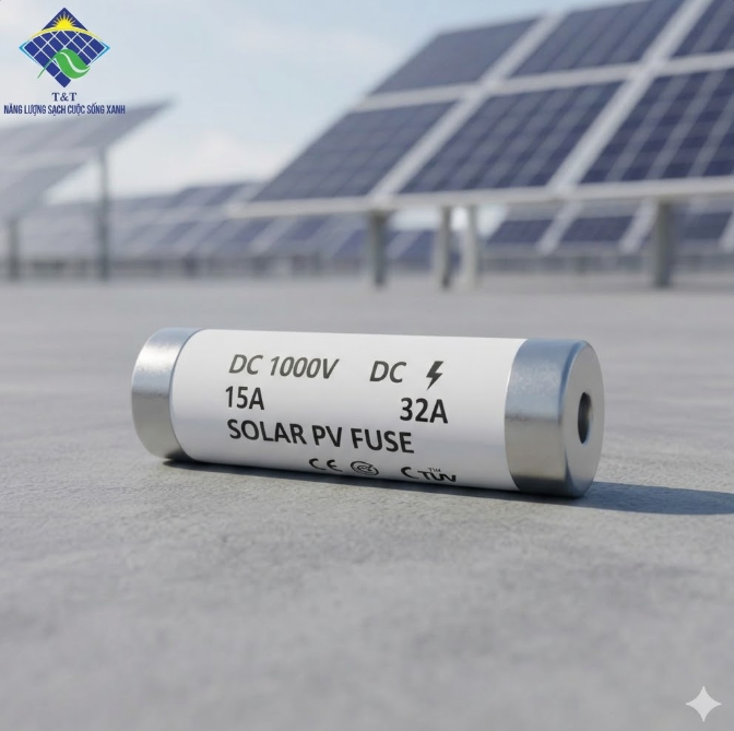 Cầu Chì DC 1000V 15/32A Điện Mặt Trời