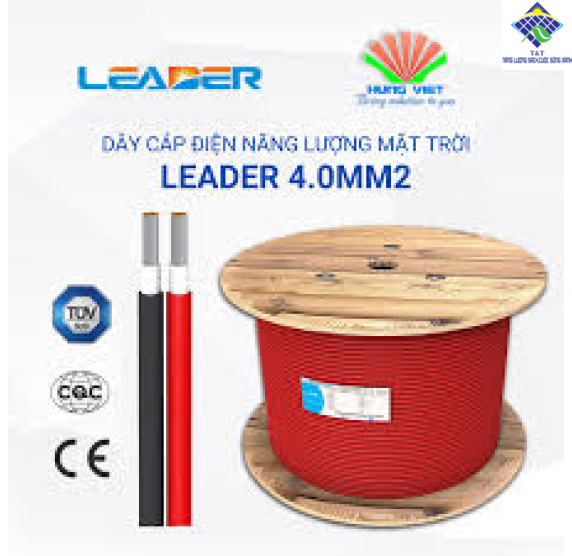 Cáp DC Leader 4 mm2, 6 mm2 cho Điện mặt trời