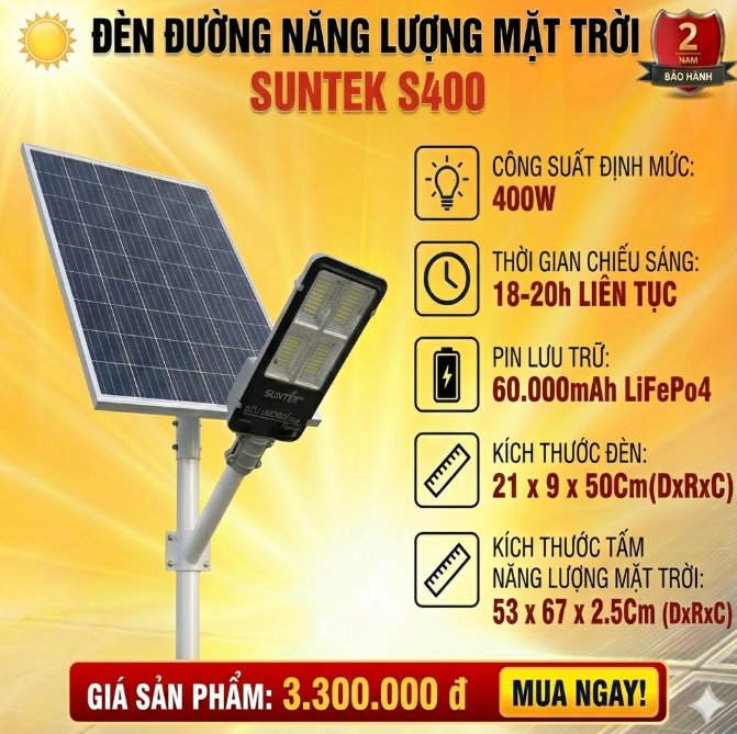SUNTEKk LED SOLAR S400