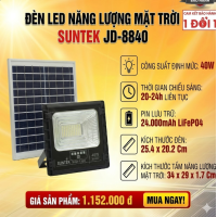 Đènn LED năng lượng mặt trời SUNTEK JD-8840
