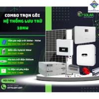 Hệ Thống Điện Năng Lượng Mặt Trời Hoà Lưới có Lưu Trữ 10kW Hybrid