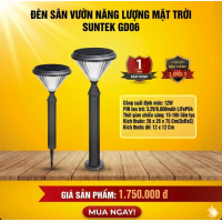 Đènn sân vườn năng lượng mặt trời SUNTEK GD06