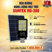 Bộ đènn đường năng  lượng mặt trời  .Model: RD-300,