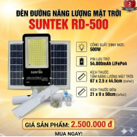 Bộ đènn đường năng  lượng mặt trời  .Model: RD-500,