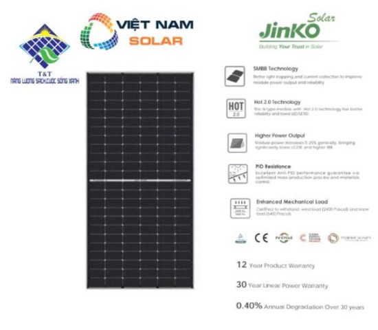 Tấm pin năng lượng mặt trời Jinko Tiger Neo 580W N-type | JKM580N-72HL4