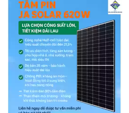 TẤM PIN JA SOLAR 620W 