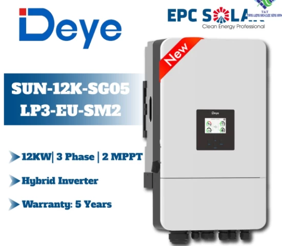 SUN-12K-SG05 LP3-EU-SM2| 12KW | 3 pha | 2 MPPT|Áp thấp-Bộ biến tần hòa lưới có lưu trữ ba pha DEYE