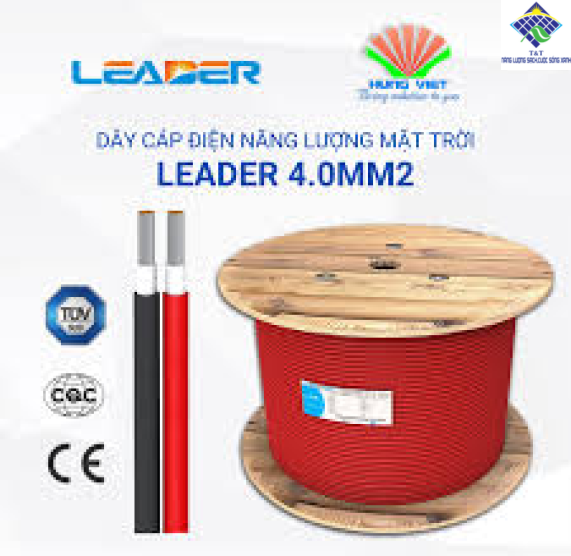 Cáp DC Leader 4 mm2, 6 mm2 cho Điện mặt trời