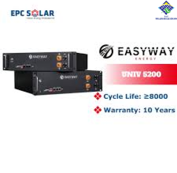 Pin Lithium Easyway UNIV 5200 - Pin lưu trữ năng lượng điện mặt trời điện áp thấp