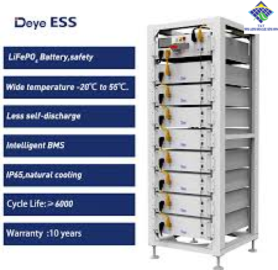 Pin lưu trữ điện áp cao Lithium DEYE | BOS-GM5.1 51.2V 100AH