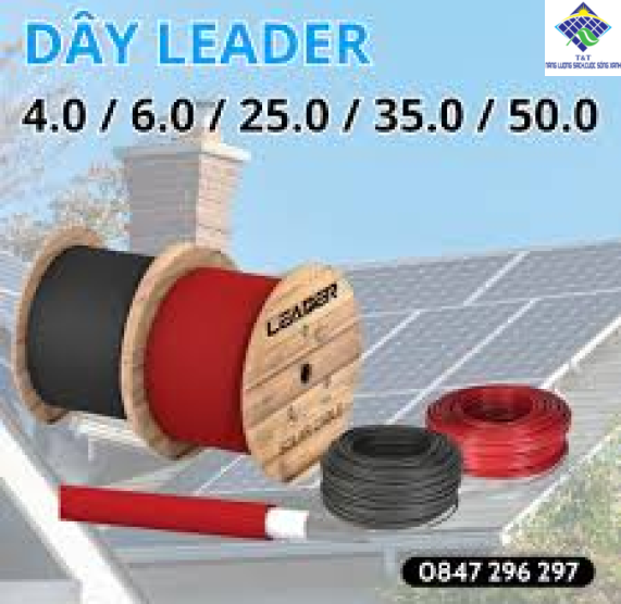 Cáp DC 10 mm2 LEADER cho Điện mặt trời