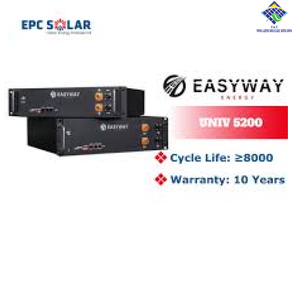 Pin Lithium Easyway UNIV 5200 - Pin lưu trữ năng lượng điện mặt trời điện áp thấp