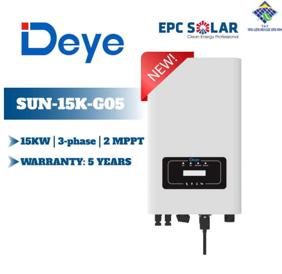 SUN-15K- G05 | 15KW | 3 pha | 2 MPPT - Bộ biến tần hòa lưới ba pha DEYE